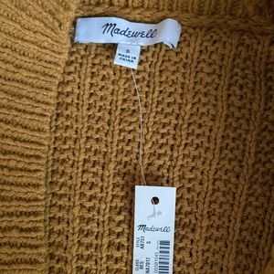 Madewell Balloon sleeve cardigan in a mustard color. NWT. Great piece for fall!